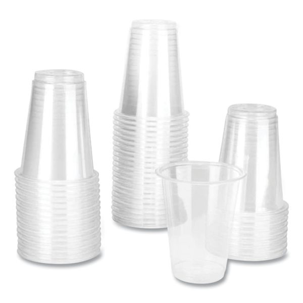 PET Plastic Cups, 7 oz, Clear, 1,000/Carton - Image 3