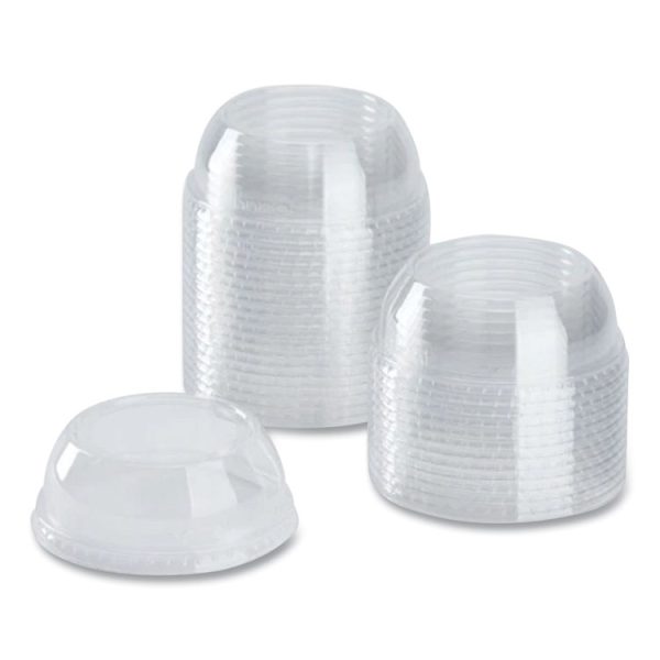 PET Lids, Wide Opening Dome, Fits 12 oz to 24 oz Cold Cups, Clear, 1,000/Carton - Image 3