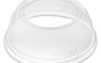 PET Lids, Wide Opening Dome, Fits 12 oz to 24 oz Cold Cups, Clear, 1,000/Carton