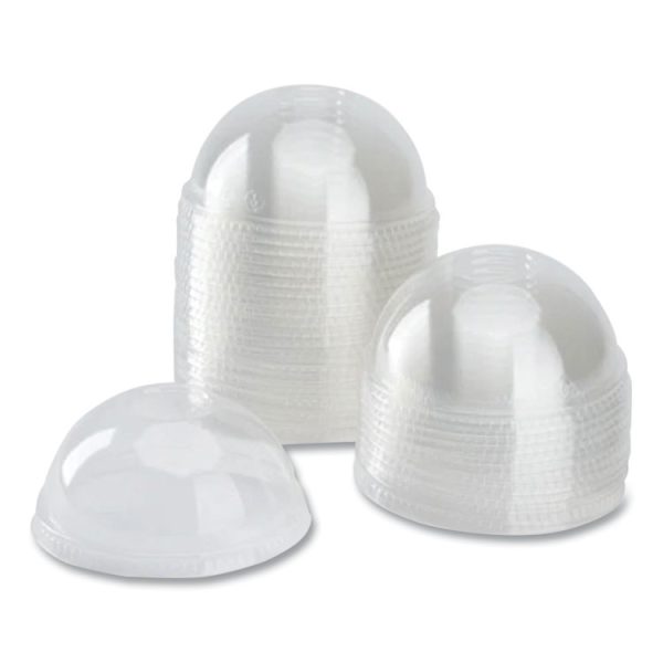 PET Lids, Dome Lid, Fits 12 oz to 24 oz Cold Cups, Clear, 1,000/Carton - Image 3