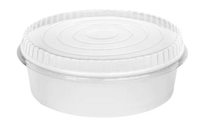 Plastic Lid for Food Bucket, Clear, Plastic, 270/Carton