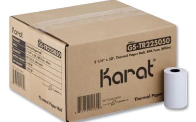 Thermal Paper Rolls, 2.25″ x 50 ft, White, 50/Carton
