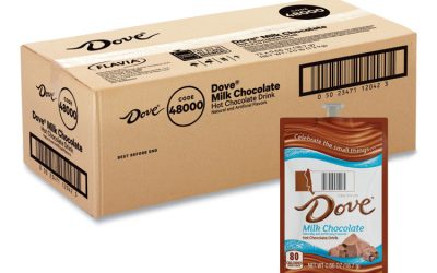 Dove Hot Chocolate Freshpack, Milk Chocolate, 0.66 oz Pouch, 72/Carton