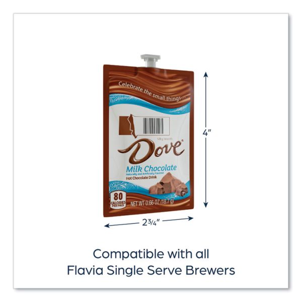 Dove Hot Chocolate Freshpack, Milk Chocolate, 0.66 oz Pouch, 72/Carton - Image 5
