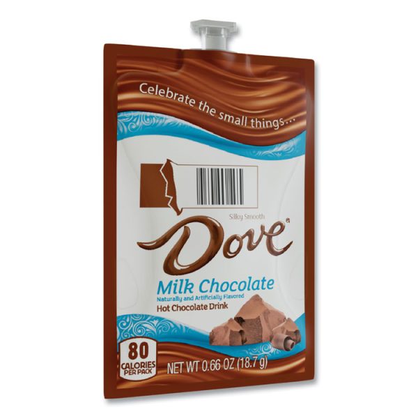 Dove Hot Chocolate Freshpack, Milk Chocolate, 0.66 oz Pouch, 72/Carton - Image 9