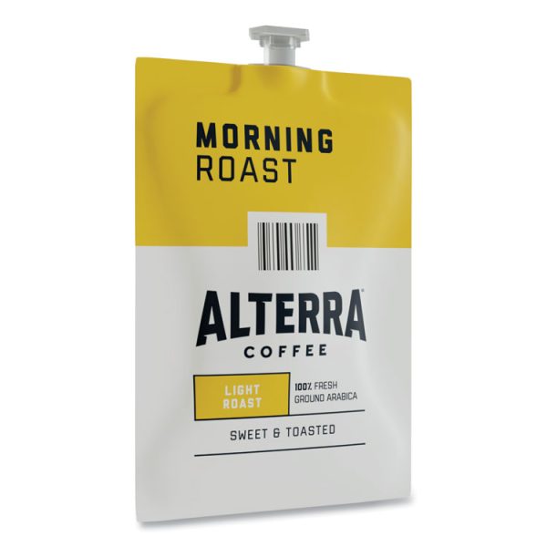 Alterra Morning Roast Coffee Freshpack, Morning Roast, 0.28 oz Pouch, 100/Carton - Image 2