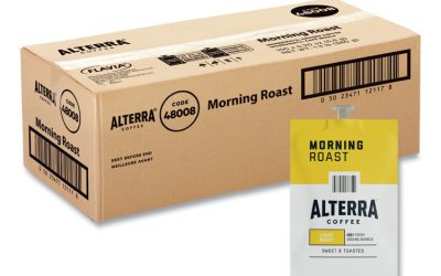 Alterra Morning Roast Coffee Freshpack, Morning Roast, 0.28 oz Pouch, 100/Carton