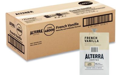 Alterra French Vanilla Coffee Freshpack, French Vanilla, 0.23 oz Pouch, 100/Carton