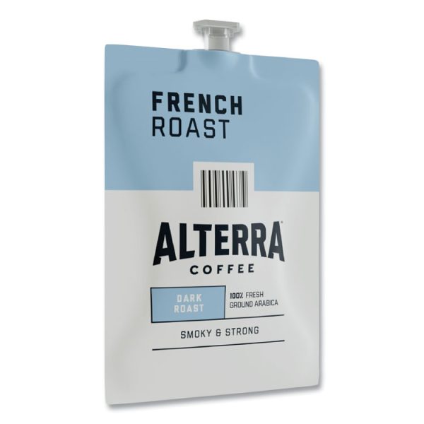 Alterra French Roast Coffee Freshpack, French Roast, 0.32 oz Pouch, 100/Carton - Image 2