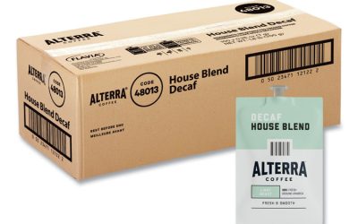 Alterra Decaf House Blend Coffee Freshpack, 0.25 oz Pouch, 100/Carton