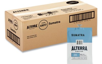 Alterra Sumatra Coffee Freshpack, Sumatra, 0.3 oz Pouch, 100/Carton