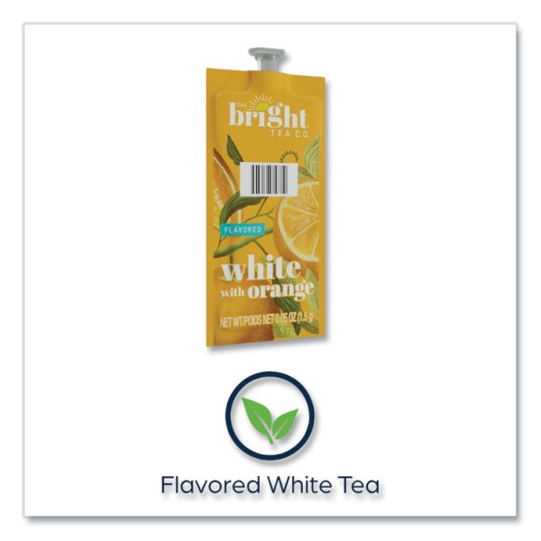 The Bright Tea Co. White with Orange Tea Freshpack, White with Orange, 0.05 oz Pouch, 100/Carton - Image 4