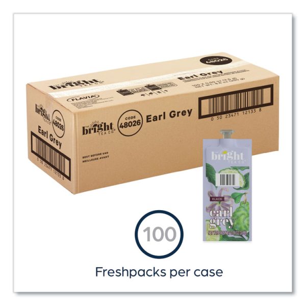 The Bright Tea Co. Earl Grey Black Tea Freshpack, Earl Gray, 0.09 oz Pouch, 100/Carton - Image 10