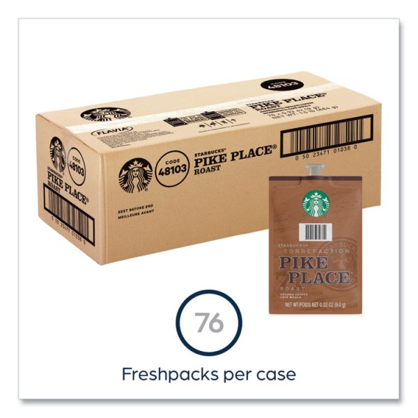 Starbucks Pike Place Roast Coffee Freshpack, Pike Place, 0.32 oz Pouch, 76/Carton - Image 5