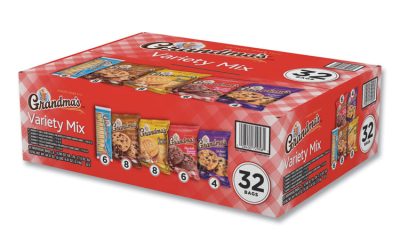 Cookies Variety Tray, Assorted Flavors, (6) 3.25 oz, (26) 2.5 oz, 32 Bags/Carton