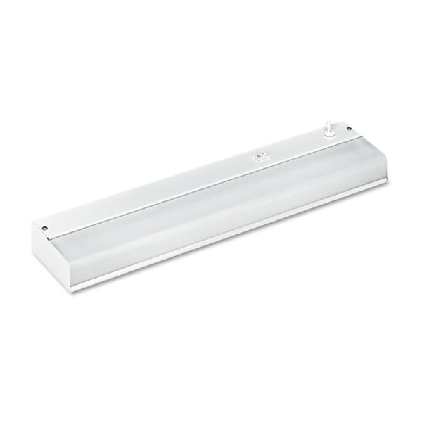 Low-Profile Under-Cabinet LED-Tube Light Fixture with (1) 9 W LED Tube, Steel Housing, 18.25" x 4" x 1.75", White - Image 2
