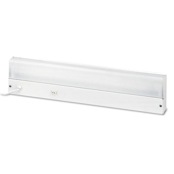 Low-Profile Under-Cabinet LED-Tube Light Fixture with (1) 9 W LED Tube, Steel Housing, 18.25" x 4" x 1.75", White - Image 3