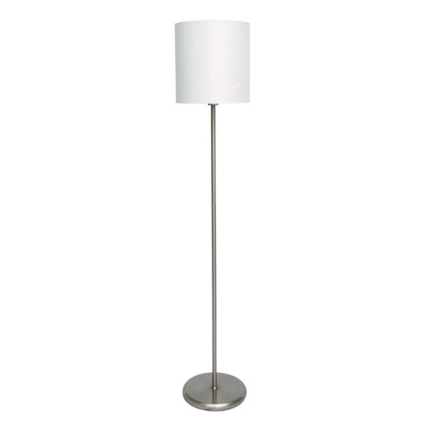 Slim Line Lamp Set, Table 12.63" High and Floor 61.5" High, Silver - Image 2