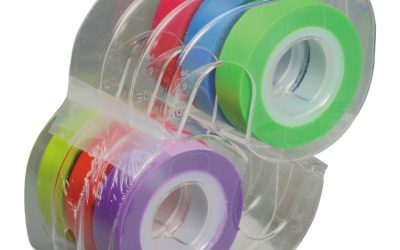 Removable Highlighter Tape, 0.5″ x 720″, Assorted, 6/Pack