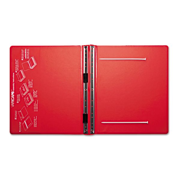 Varicap Expandable Binder, 2 Posts, 6" Capacity, 11 X 8.5, Red - Image 2