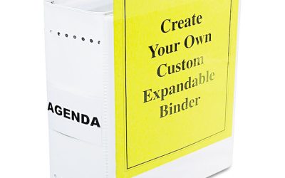 Varicap Expandable Binder, 2 Posts, 6″ Capacity, 11 X 8.5, White