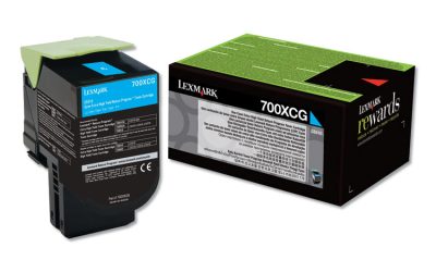 70c0xcg Return Program Extra High-Yield Toner, 4,000 Page-Yield, Cyan, Taa Compliant