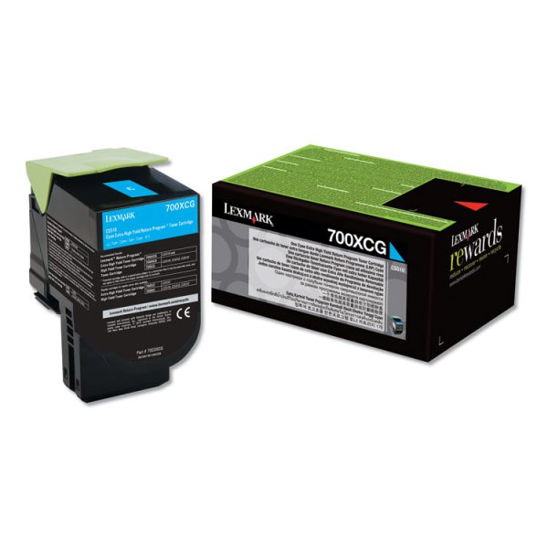 70c0xcg Return Program Extra High-Yield Toner, 4,000 Page-Yield, Cyan, Taa Compliant