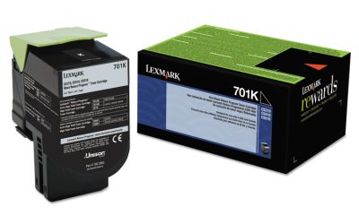 70c10k0 Return Program Toner, 1,000 Page-Yield, Black
