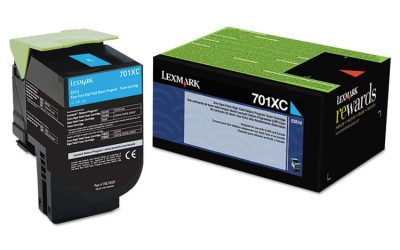 70c1xc0 Return Program Extra High-Yield Toner, 4,000 Page-Yield, Cyan