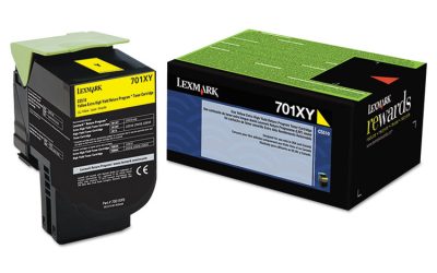 70c1xy0 Return Program Extra High-Yield Toner, 4,000 Page-Yield, Yellow