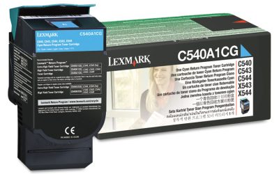 C540a1cg Return Program Toner, 1,000 Page-Yield, Cyan