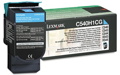 C540h1cg Return Program High-Yield Toner, 2,000 Page-Yield, Cyan