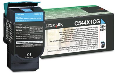 C544x1cg Return Program Extra High-Yield Toner, 4,000 Page-Yield, Cyan