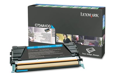 C734a1cg Return Program Toner, 6,000 Page-Yield, Cyan