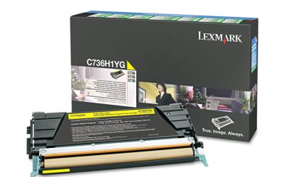 C736h1yg Return Program High-Yield Toner, 10,000 Page-Yield, Yellow