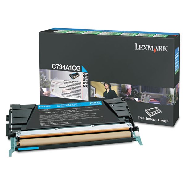 C748h1cg Return Program High-Yield Toner, 10,000 Page-Yield, Cyan