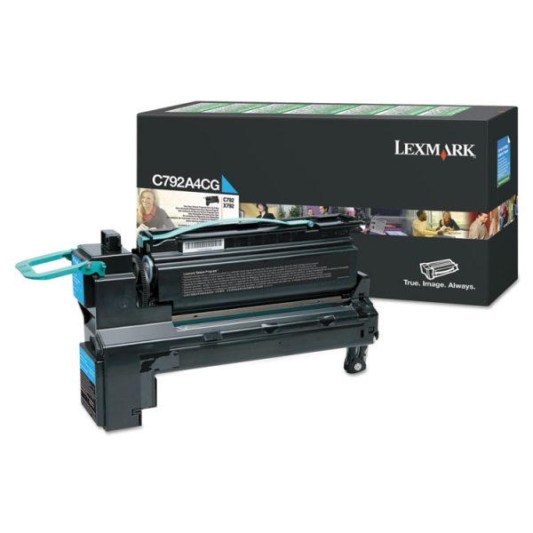 C792a4cg Return Program Toner, 6,000 Page-Yield, Cyan