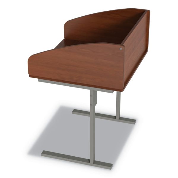 Study Carrell Starter Unit, 2-Leg, 31.25 X 23.5 X 45.25, Cherry - Image 3