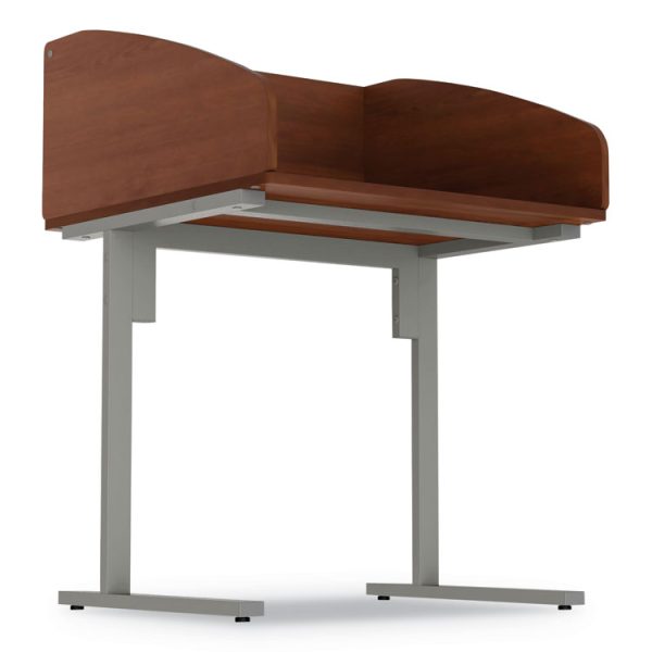 Study Carrell Starter Unit, 2-Leg, 31.25 X 23.5 X 45.25, Cherry - Image 6