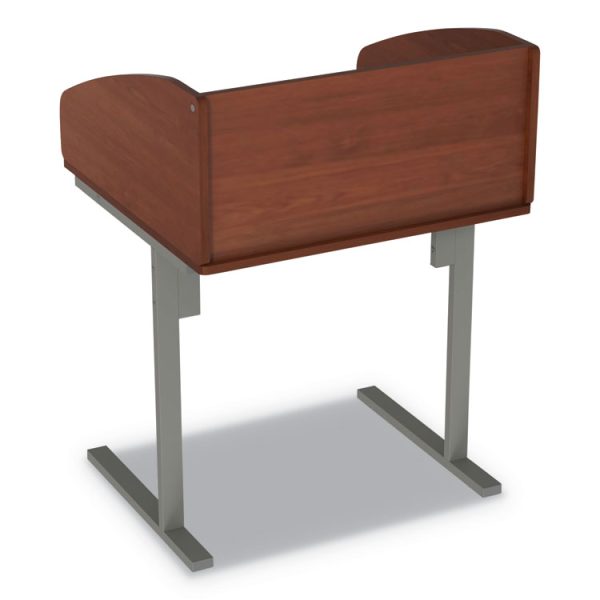 Study Carrell Starter Unit, 2-Leg, 31.25 X 23.5 X 45.25, Cherry - Image 5