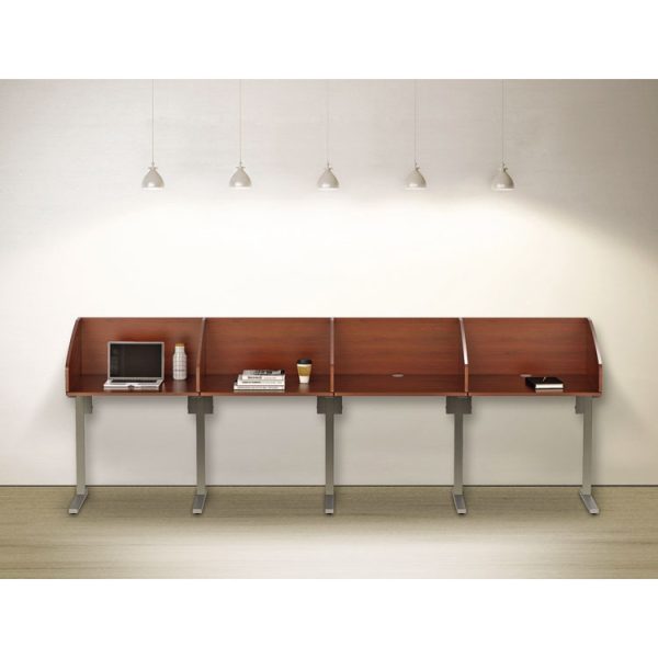 Study Carrell Add On, 1-Leg, 31.25 X 23.25 X 45.25, Cherry - Image 4
