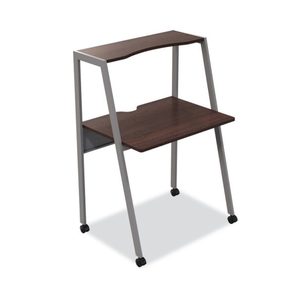 Kompass Flexible Home/office Desk, 33" X 23.4" X 48", Mocha