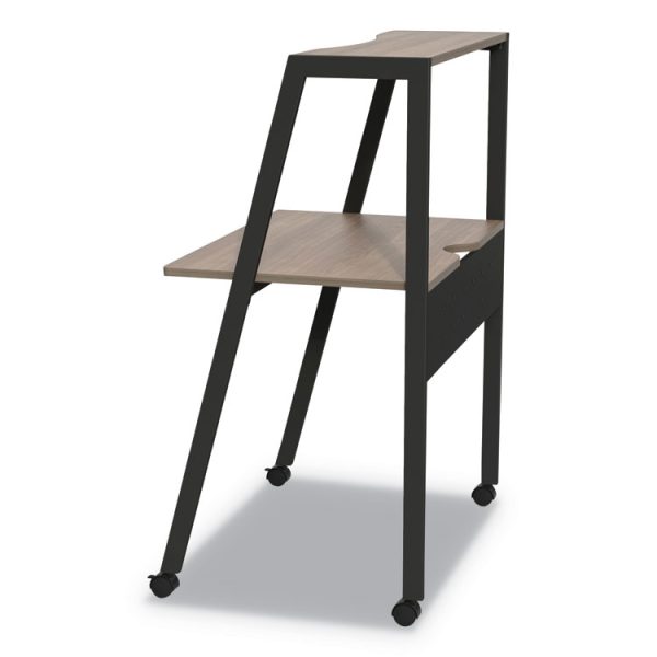 Kompass Flexible Home/office Desk, 33" X 23.75" X 48", Natural Walnut - Image 2