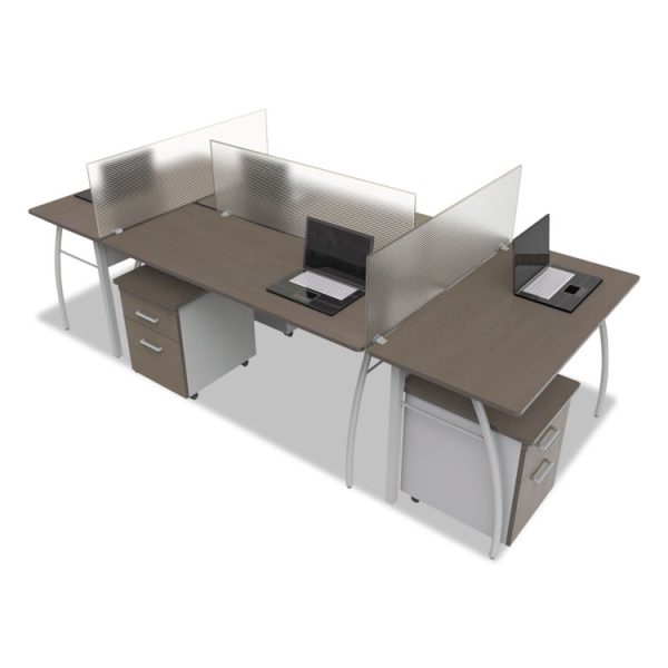 Trento Line Dividing Panel, Polycarbonate, 47.13w X 1.75d X 15.5h, Translucent - Image 3