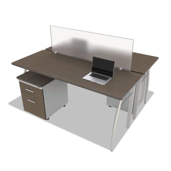 Trento Line Dividing Panel, Polycarbonate, 47.13w X 1.75d X 15.5h, Translucent - Image 2