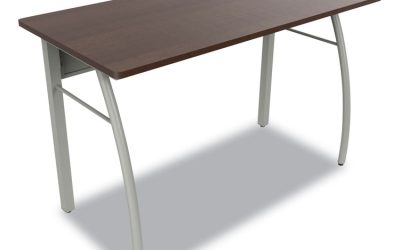 Trento Line Rectangular Desk, 47.25″ X 23.63″ X 29.5″, Mocha/gray
