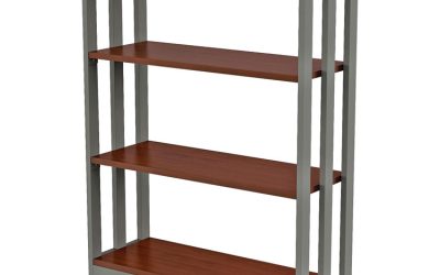 Trento Line Bookcase, Three-Shelf, 31.5w x 11.5d x 43.25h, Cherry
