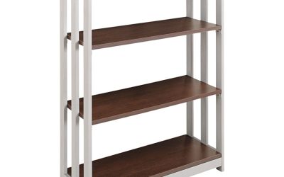 Trento Line Bookcase, Three-Shelf, 31.5w x 11.63d x 43.25h, Mocha