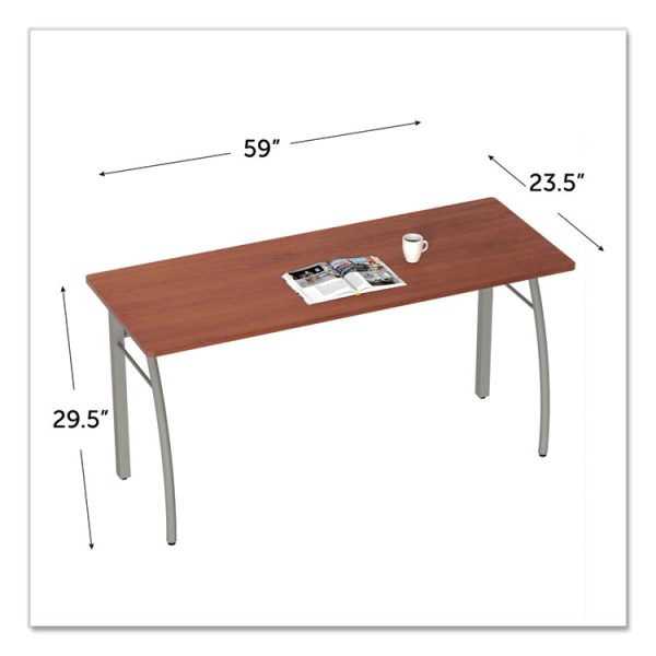 Trento Line Rectangular Desk, 59.13" X 23.63" X 29.5", Cherry - Image 5