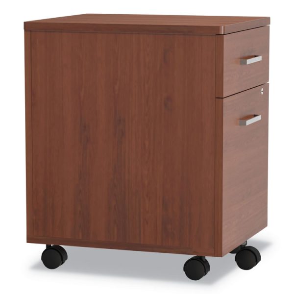 Trento Line Mobile Pedestal File, Left Or Right, 2-Drawers: Box/file, Legal/letter, Cherry, 16.5" X 19.75" X 23.63" - Image 2